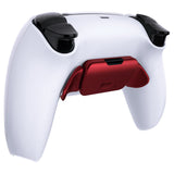 eXtremeRate Scarlet Red Replacement Redesigned K1 K2 Back Button Housing Shell for PS5 Controller eXtremerate RISE Remap Kit - Controller & RISE Remap Board NOT Included - WPFP3003