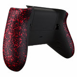 eXtremeRate Textured Red FlashShot Trigger Stop Bottom Shell Kit for Xbox One S & One X Controller, Redesigned Back Shell & Handle Grips & Dual Trigger Locks for Xbox One S X Controller Model 1708 - X1GZ005