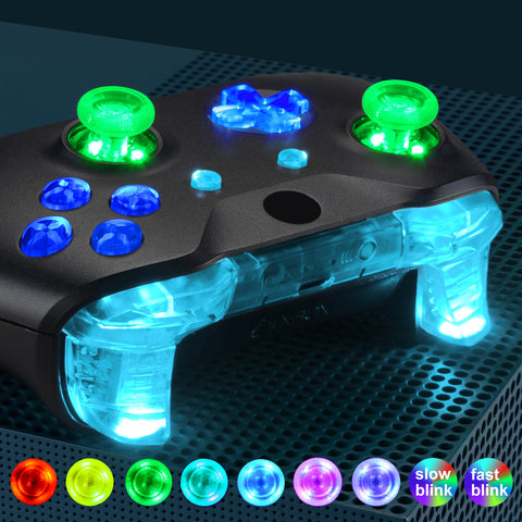 eXtremeRate Multi-Colors Luminated Bumpers Triggers Dpad Thumbsticks Start Back ABXY Action Buttons, DTFS (DTF 2.0 ) LED Kit for Xbox One S/X Controller (Model 1708) - Controller NOT Included - X1LED03