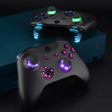eXtremeRate Black Multi-Colors Luminated Dpad Thumbsticks Start Back ABXY Action Buttons, Classical Symbols Buttons DTFS (DTF 2.0) LED Kit for Xbox One S/X Controller - Controller NOT Included - X1LED04