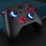 eXtremeRate Scarlet Red Multi-Colors Luminated Dpad Thumbsticks Start Back ABXY Action Buttons, Classical Symbols Buttons DTFS (DTF 2.0) LED Kit for Xbox One S/X Controller - Controller NOT Included - X1LED06