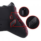 eXtremeRate Textured Red Lofty Remappable Remap & Trigger Stop Kit, Redesigned Back Shell & Side Rails & Back Buttons & Trigger Lock for Xbox One S X Controller 1708 - X1RM004