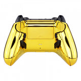 eXtremeRate Chrome Gold Lofty Remappable Remap & Trigger Stop Kit, Redesigned Back Shell & Side Rails & Back Buttons & Trigger Lock for Xbox One Wireless Controller 1708 - X1RM006