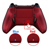 eXtremeRate Soft Touch Scarlet Red Lofty Remappable Remap & Trigger Stop Kit, Redesigned Back Shell & Side Rails & Back Buttons & Trigger Lock for Xbox One S X Controller 1708 - X1RM010