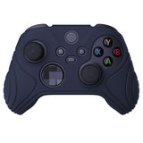 PlayVital Samurai Edition Midnight Blue Anti-slip Controller Grip Silicone Skin, Ergonomic Soft Rubber Protective Case Cover for Xbox Series S/X Controller with Black Thumb Stick Caps - WAX3003