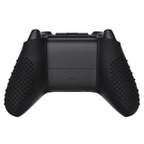 PlayVital Black 3D Studded Edition Anti-slip Silicone Cover Skin for Xbox Series X Controller, Soft Rubber Case Protector for Xbox Series S Controller with 6 Black Thumb Grip Caps - SDX3001