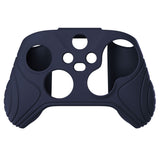 PlayVital Samurai Edition Midnight Blue Anti-slip Controller Grip Silicone Skin, Ergonomic Soft Rubber Protective Case Cover for Xbox Series S/X Controller with Black Thumb Stick Caps - WAX3003