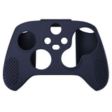 PlayVital Midnight Blue 3D Studded Edition Anti-slip Silicone Cover Skin for Xbox Series X Controller, Soft Rubber Case Protector for Xbox Series S Controller with 6 Black Thumb Grip Caps - SDX3003