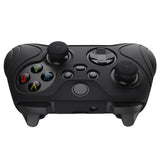 PlayVital Samurai Edition Black Anti-slip Controller Grip Silicone Skin, Ergonomic Soft Rubber Protective Case Cover for Xbox Series S/X Controller with Black Thumb Stick Caps - WAX3001