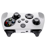 PlayVital White 3D Studded Edition Anti-slip Silicone Cover Skin for Xbox Series X Controller, Soft Rubber Case Protector for Xbox Series S Controller with 6 White Thumb Grip Caps - SDX3002