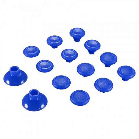 eXtremeRate Blue Removable Thumbstick Joystick Plastic Bottom for Xbox One for PS4 Controller - XOJ0128