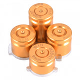 eXtremeRate Metal Aluminum Gold Bullet ABXY Custom Buttons Parts for Xbox One Controller - XOJ2005