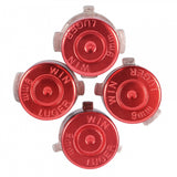 eXtremeRate Metal Aluminum Red Bullet ABXY Custom Buttons Parts for Xbox One Controller - XOJ2008