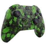 eXtremeRate Green Skull Patterned Full Shell with Buttons Custom Kits for Xbox One Controller - XOS033