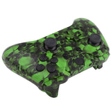 eXtremeRate Green Skull Patterned Full Shell with Buttons Custom Kits for Xbox One Controller - XOS033