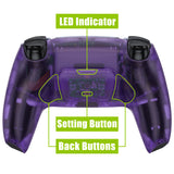 eXtremeRate Remappable Rise 2.0 Remap Kit for PS5 Controller BDM-010/020 - Clear Atomic Purple - XPFM5002G2