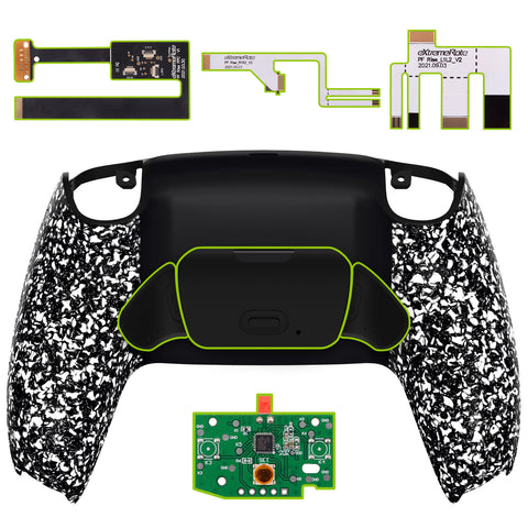 eXtremeRate Remappable Rise 2.0 Remap Kit for PS5 Controller BDM-010/020 - Textured White - XPFP3041G2