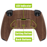 eXtremeRate Remappable Rise 2.0 Remap Kit for PS5 Controller BDM-010/020 - Wood Grain - XPFS2001G2