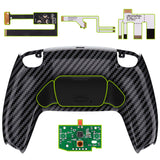 eXtremeRate Remappable Rise 2.0 Remap Kit for PS5 Controller BDM-010/020 - Graphite Carbon Fiber Pattern - XPFS2002G2