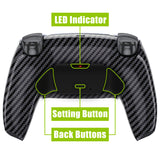 eXtremeRate Remappable Rise 2.0 Remap Kit for PS5 Controller BDM-010/020 - Graphite Carbon Fiber Pattern - XPFS2002G2