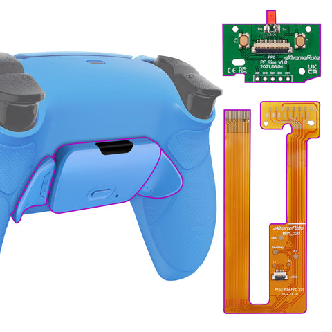 eXtremeRate Remappable RISE Remap Kit for PS5 Controller BDM-030/040/050 - Rubberized Starlight Blue - XPFU6006G3