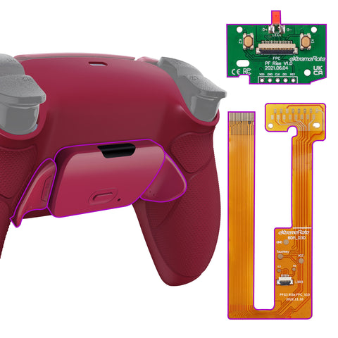 eXtremeRate Remappable RISE Remap Kit for PS5 Controller BDM-030/040/050 - Rubberized Cosmic Red - XPFU6008G3