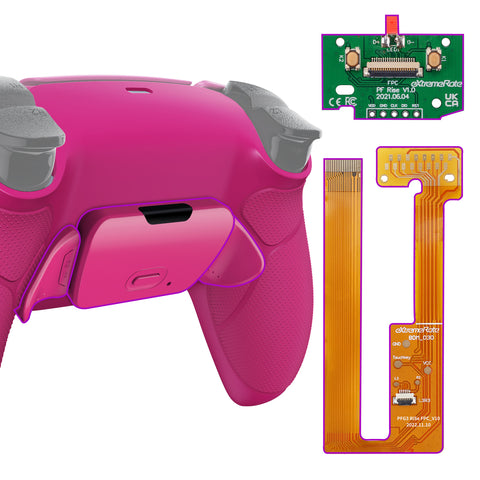 eXtremeRate Remappable RISE Remap Kit for PS5 Controller BDM-030/040/050 - Rubberized Nova Pink - XPFU6009G3