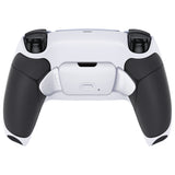 eXtremeRate Remappable Rise 2.0 Remap Kit for PS5 Controller BDM-010/020 - Rubberized Black Grip with White Back Paddles - XPFU6011