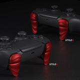 PlayVital DUNE 2 Pairs Trigger Stop Shoulder Buttons Extension Kit for ps5 Controller, Stopper Bumper Trigger Extenders for PS Portal, Game Improvement Adjusters for ps5 Edge Controller - Scarlet Red - YCPFP002