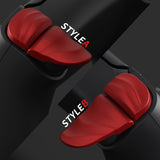 PlayVital DUNE 2 Pairs Trigger Stop Shoulder Buttons Extension Kit for ps5 Controller, Stopper Bumper Trigger Extenders for PS Portal, Game Improvement Adjusters for ps5 Edge Controller - Scarlet Red - YCPFP002