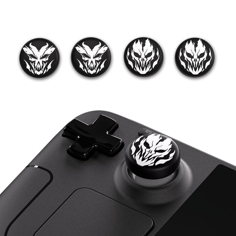 PlayVital Thumb Grip Caps for Steam Deck LCD, for PS Portal Remote Player Silicone Thumbsticks Grips Joystick Caps for Steam Deck OLED - Fire Demons - YFSDM002