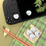 PlayVital Thumb Grip Caps for Steam Deck LCD, for PS Portal Remote Player Silicone Thumbsticks Grips Joystick Caps for Steam Deck OLED - Onigiri - YFSDM006