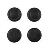 PlayVital Thumb Grip Caps for Steam Deck LCD, for PS Portal Remote Player Silicone Thumbsticks Grips Joystick Caps for Steam Deck OLED - Samurai & Guardian Edition - Black - YFSDM010