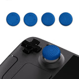 PlayVital Thumb Grip Caps for Steam Deck LCD, for PS Portal Remote Player Silicone Thumbsticks Grips Joystick Caps for Steam Deck OLED - Raised Dots & Studded Design - Blue - YFSDM020