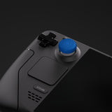 PlayVital Thumb Grip Caps for Steam Deck LCD, for PS Portal Remote Player Silicone Thumbsticks Grips Joystick Caps for Steam Deck OLED - Raised Dots & Studded Design - Blue - YFSDM020