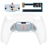 eXtremeRate Silver Real Metal Buttons (RMB) Version RISE4 Remap Kit for PS5 Controller BDM-010/020 - White - YPFJ7008