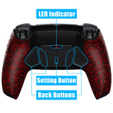 eXtremeRate Remappable Rise4 Remap Kit for PS5 Controller BDM-010/020 - Textured Red - YPFP3004