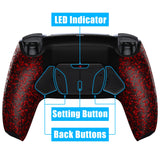 eXtremeRate Remappable RISE4 Remap Kit for PS5 Controller BDM-030/040/050 - Textured Red - YPFP3004G3