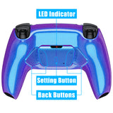 eXtremeRate Remappable Rise4 Remap Kit for PS5 Controller BDM-010/020 - Chameleon Purple Blue - YPFP3008