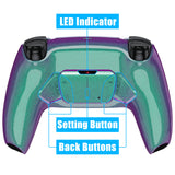 eXtremeRate Remappable Rise4 Remap Kit for PS5 Controller BDM-010/020 - Chameleon Green Purple - YPFP3009