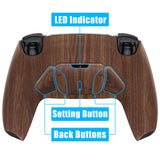 eXtremeRate Remappable Rise4 Remap Kit for PS5 Controller BDM-010/020 - Wood Grain Pattern - YPFS2001