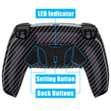 eXtremeRate Remappable Rise4 Remap Kit for PS5 Controller BDM-010/020 - Graphite Carbon Fiber Pattern - YPFS2002