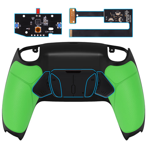 eXtremeRate Remappable Rise4 Remap Kit for PS5 Controller BDM-010/020 - Rubberized Green - YPFU6004