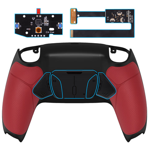 eXtremeRate Remappable Rise4 Remap Kit for PS5 Controller BDM-010/020 - Rubberized Red - YPFU6005