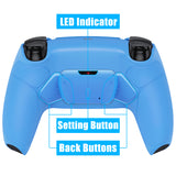 eXtremeRate Remappable Rise4 Remap Kit for PS5 Controller BDM-010/020 - Rubberized Starlight Blue - YPFU6006