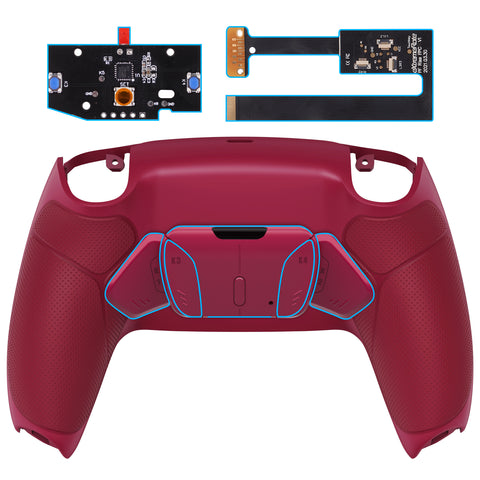 eXtremeRate Remappable Rise4 Remap Kit for PS5 Controller BDM-010/020 - Rubberized Cosmic Red - YPFU6008