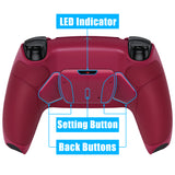 eXtremeRate Remappable Rise4 Remap Kit for PS5 Controller BDM-010/020 - Rubberized Cosmic Red - YPFU6008