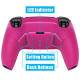 eXtremeRate Remappable Rise4 Remap Kit for PS5 Controller BDM-010/020 - Rubberized Nova Pink - YPFU6009