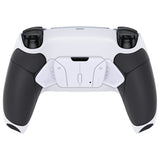 eXtremeRate Remappable Rise4 Remap Kit for PS5 Controller BDM-010/020 - Rubberized Black Grip with White Back Paddles - YPFU6011