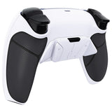 eXtremeRate Remappable Rise4 Remap Kit for PS5 Controller BDM-010/020 - Rubberized Black Grip with White Back Paddles - YPFU6011